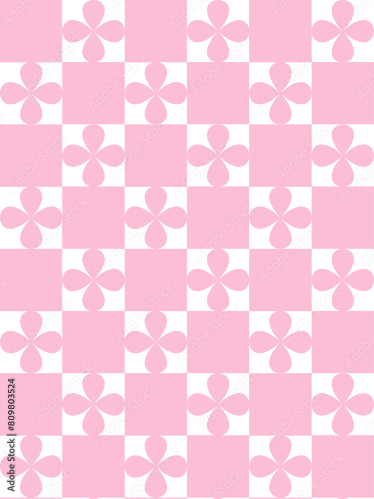Seamless pattern with pink and white squares. Vector illustration. Seamless pattern with pink and white squares. Vector illustration.