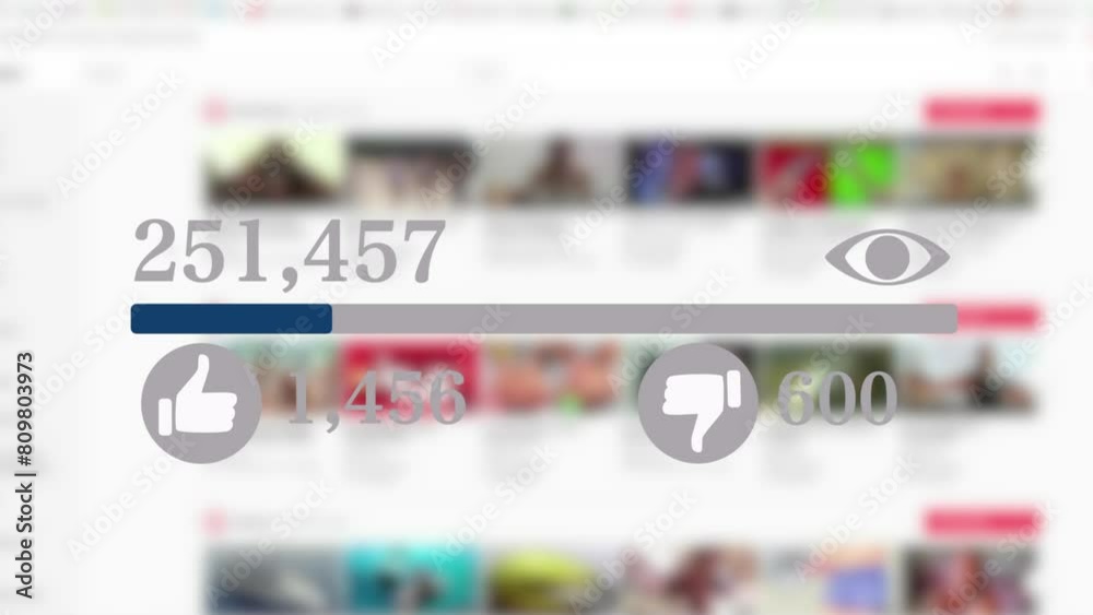 A viral video counter ticks upward with each passing second