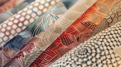 colorful fabric rolls AIG51A. photo