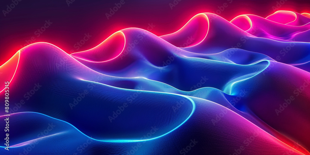 Abstract colorful neon light wavy background,3d abstract dots representing digital binary data. Concept for big data, deep machine learning, artificial intelligence, business technology background. Abstract colorful neon light wavy background,3d abstract dots representing digital binary data. Concept for big data, deep machine learning, artificial intelligence, business technology background.