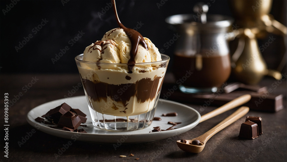 vanilla ice cream and chocolate vanilla ice cream and chocolate