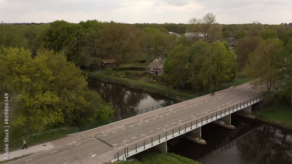 Drone View Of Zwolseweg, Road In Ommen Drone View Of Zwolseweg, Road In Ommen