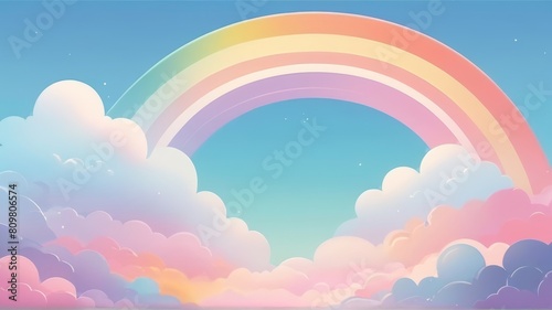 Enchanted Rainbow Pastels . Abstract Design Suitable for Background © sanstudio