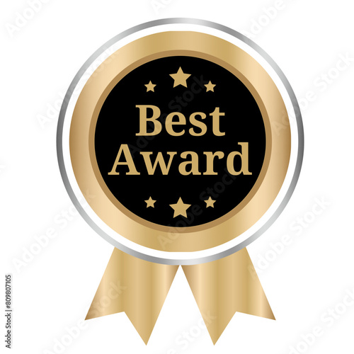 Best award medal, Certificate, guarantee icon design.  vector illustration.
