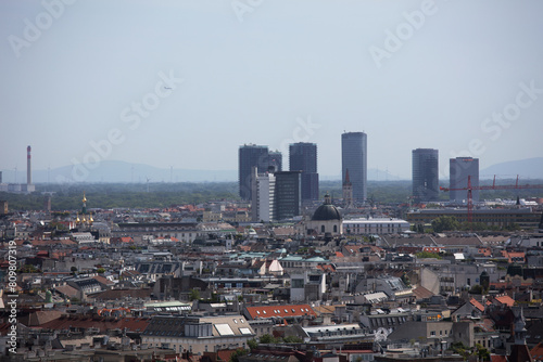 Blick über Wien vom Restaurant 360 Grad Ocean Sky Wien, Österreich