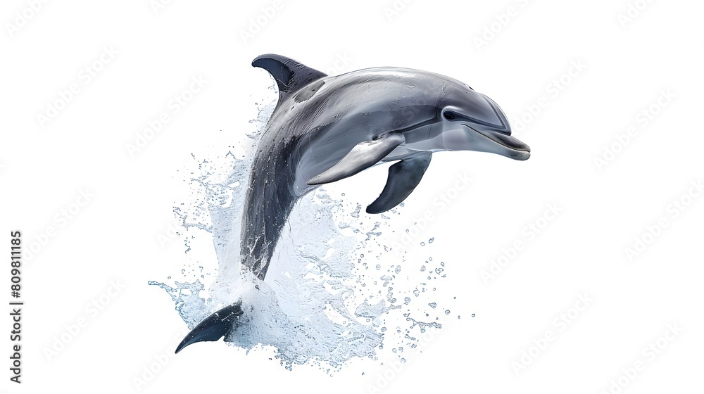 Obraz premium Dolphin jumping out of water