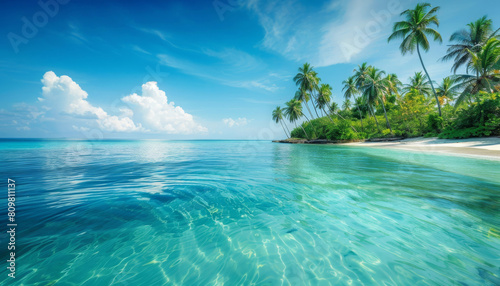 tropical island in the ocean