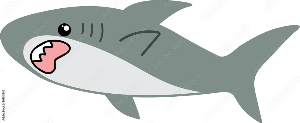 cute shark cartoon art, sea animal cute shark cartoon art, sea animal