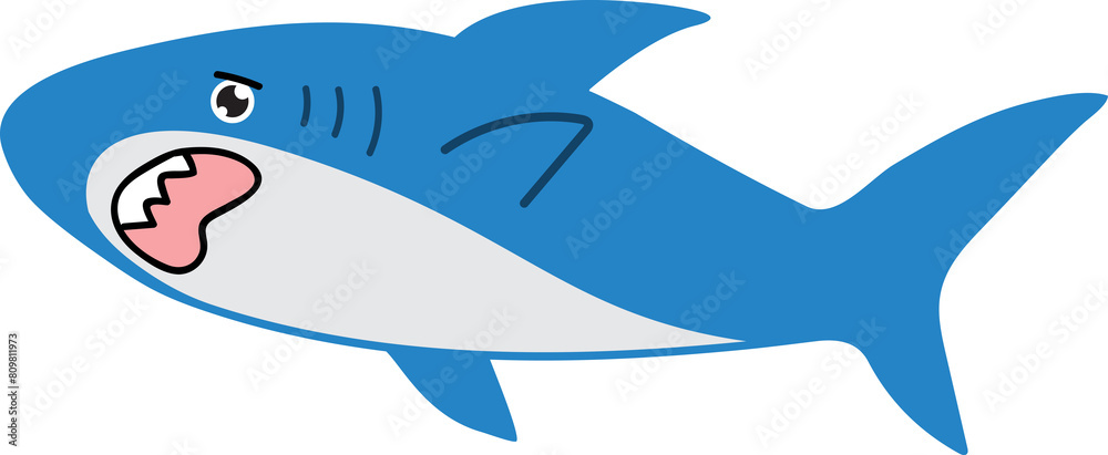 cute shark cartoon art, sea animal cute shark cartoon art, sea animal