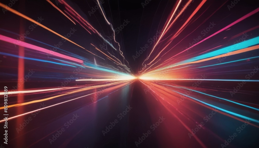 Motion blurred neon illustration background Motion blurred neon illustration background
