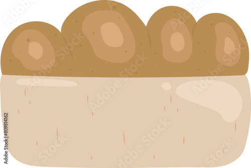 Bread Loaf Toast Illustration Graphic Element Art Card