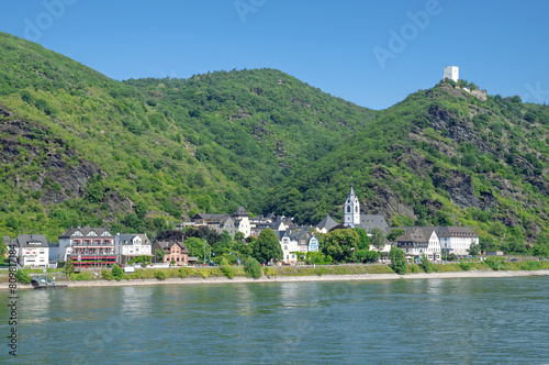Kamp-Bornhofen,Place of Pilgrimage with Pilgrimage Monastery at Rhine River,Rhine Valley,Rhineland-Palatinate,Germany