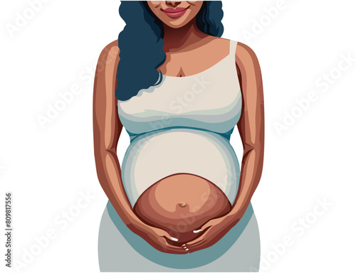 woman with baby shoes