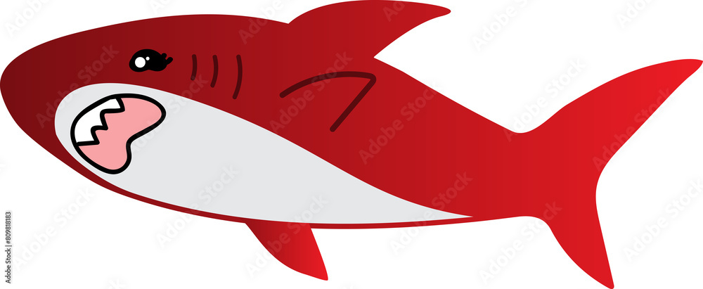 cute shark cartoon art, sea animal cute shark cartoon art, sea animal