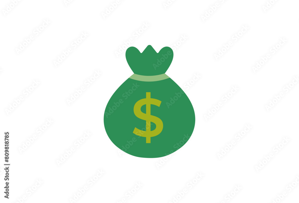 Money bag flat illustration Money bag flat illustration