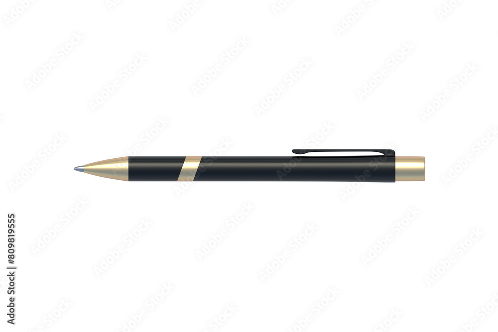 Ballpoint pen isolated on white background. 3d render Ballpoint pen isolated on white background. 3d render