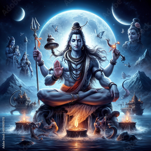 Lord Mahadev best background by AI generative