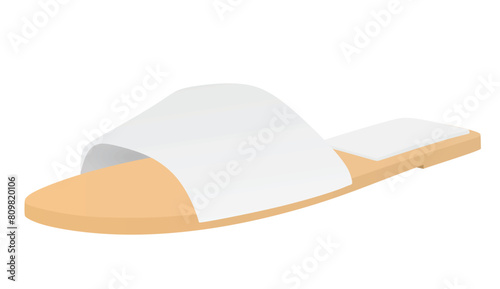 White woman sandal. vector illustration