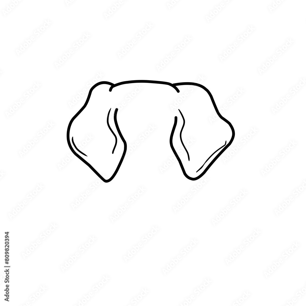Hand Drawn Dog Ears Hand Drawn Dog Ears