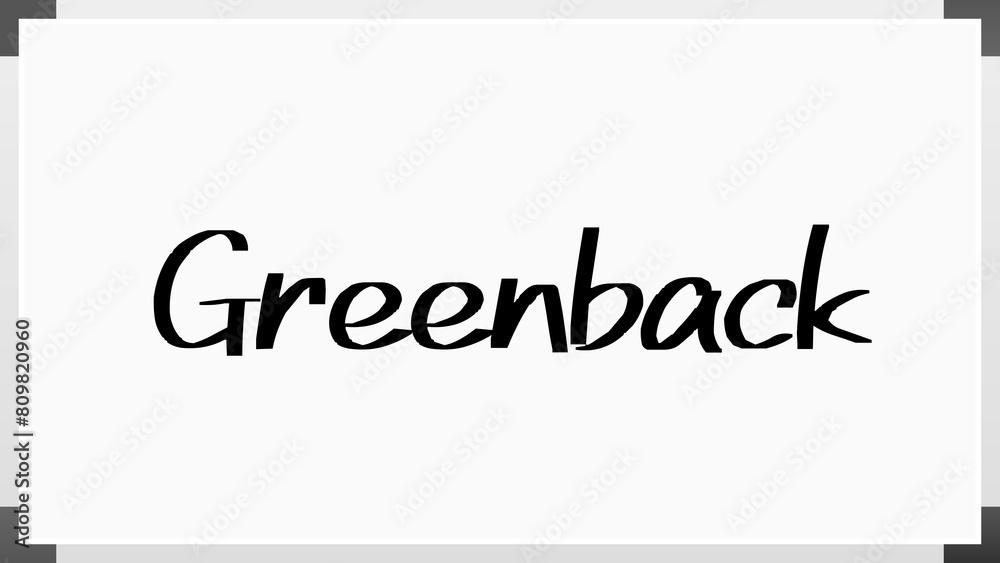 Greenback のホワイトボード風イラスト Greenback のホワイトボード風イラスト