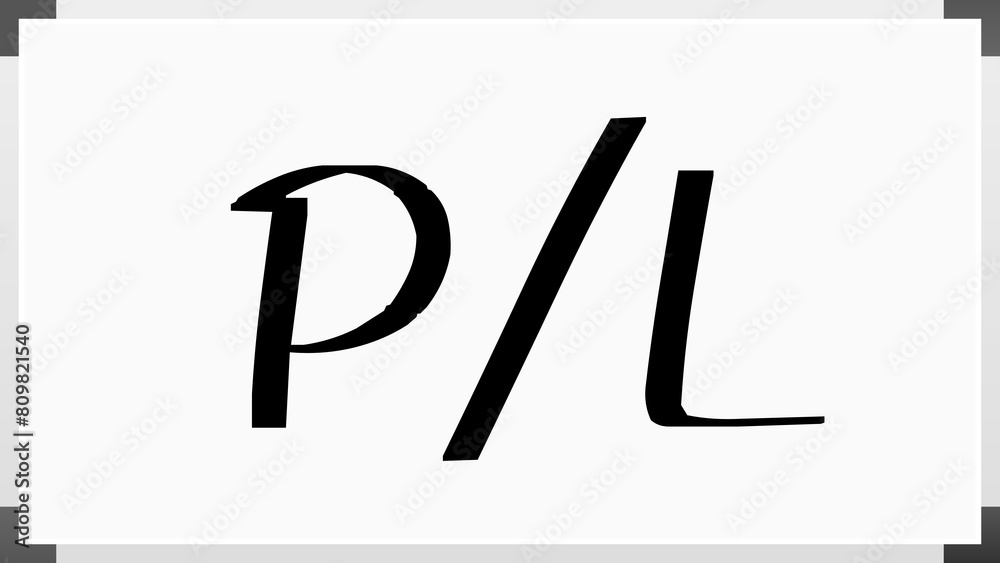P/L のホワイトボード風イラスト P/L のホワイトボード風イラスト