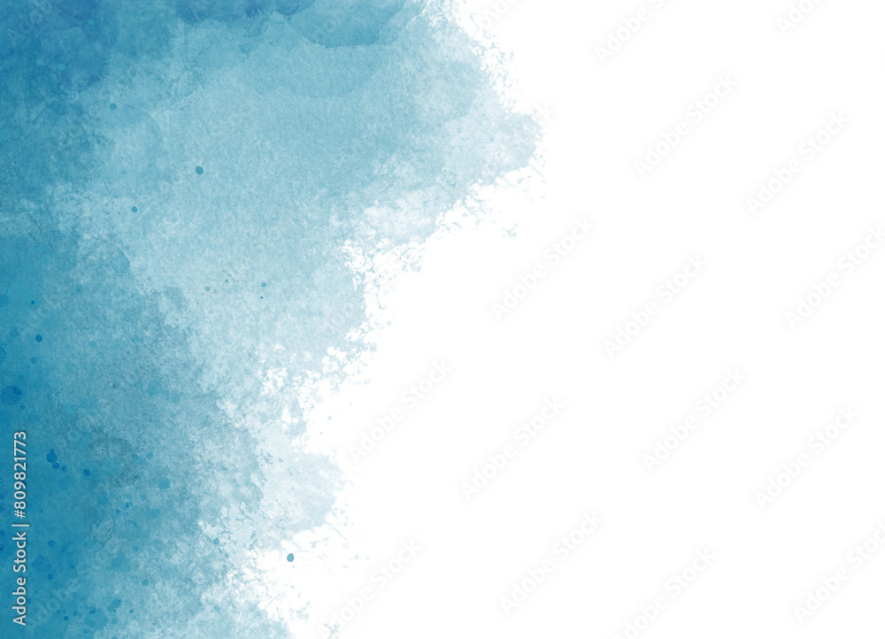 Fototapeta premium Abstract art blue paint background .watercolor background for design ,dots and stains.Hand drawn illustration for card templates for greetings or invitations
