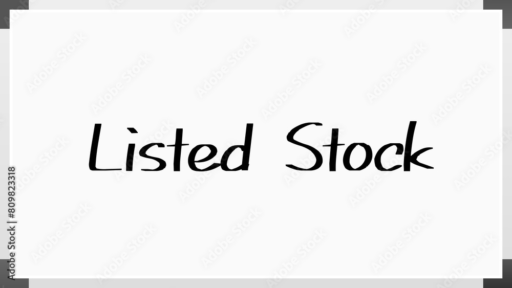 Listed Stock のホワイトボード風イラスト