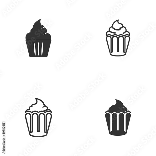 Cake sign icon vector illustration design template
