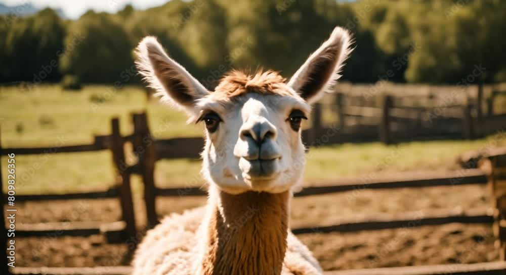 llama on a farm 