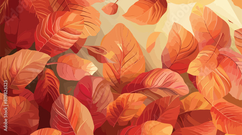 Leaves of autumn season design Vector illustration. vector