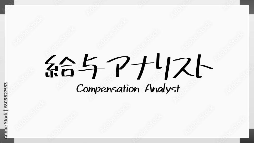 給与アナリスト のホワイトボード風イラスト 給与アナリスト のホワイトボード風イラスト