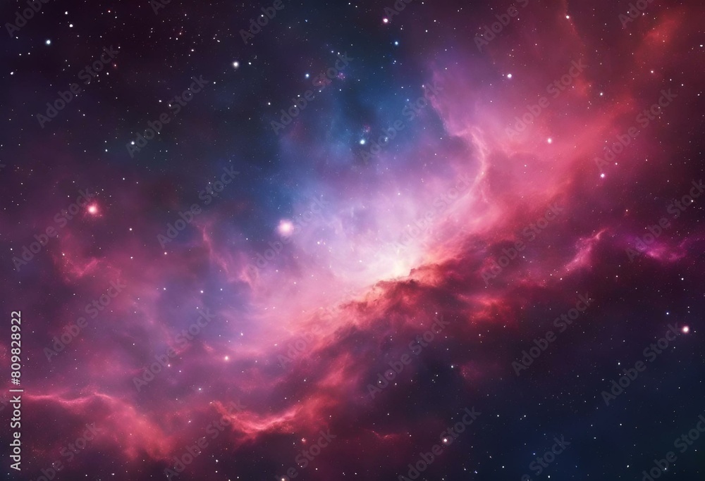 AI generated illustration of starry sky with nebula