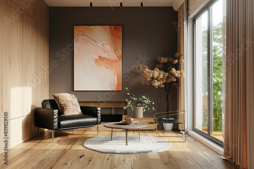 Contemporary Living Room  Furnitured Home Interior Design  Flat Apartment