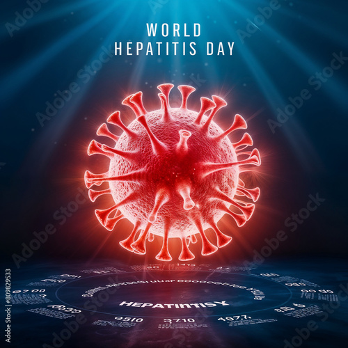 World Hepatitis Day background image by AI generative photo