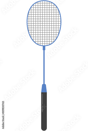 Badminton racket isolated on white background.