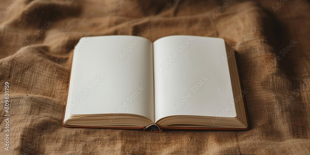 Open Notebook Textured Canvas Background Open Notebook Textured Canvas Background