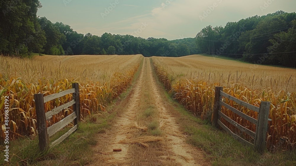 A Golden Path Through the Wheat Field. Generative AI