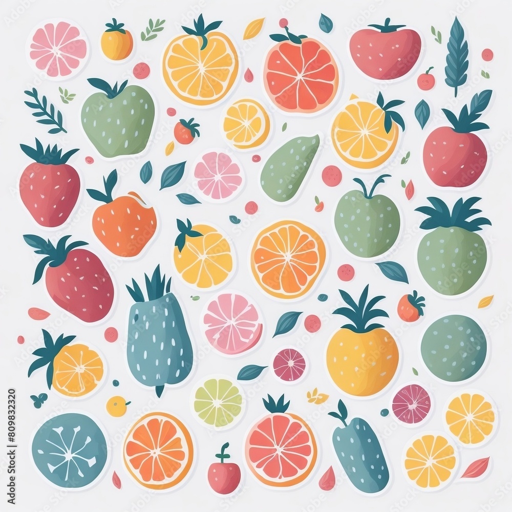 seamless background with fruits created with Generative AI technology seamless background with fruits created with Generative AI technology