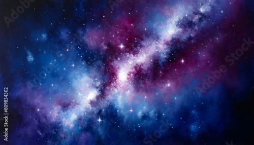 Galactic Dreams  Purple and Blue Stars of the Milky Way 