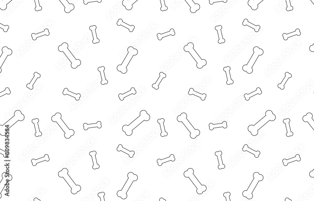 Seamless pattern with bone.Cute bones repeat pattern.Dog food vector wallpaper.