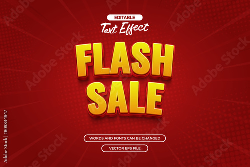 Flash sale editable vector text effect