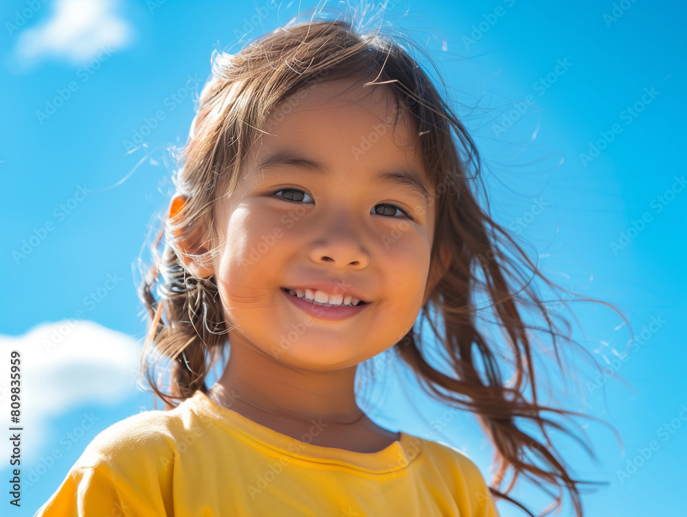 A young smiling Asian girl outdoors A young smiling Asian girl outdoors