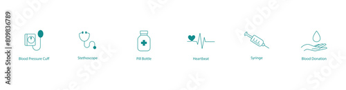 Comprehensive Medical Tools and Equipment Vector Icon Set
