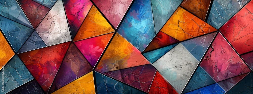 Geometric shapes intersecting in a chaotic pattern. Geometric shapes intersecting in a chaotic pattern.