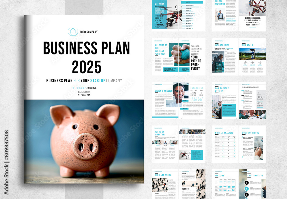 Business Plan Layout Stock Template | Adobe Stock
