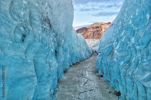 Glacier in Iceland. Walls of Ice 