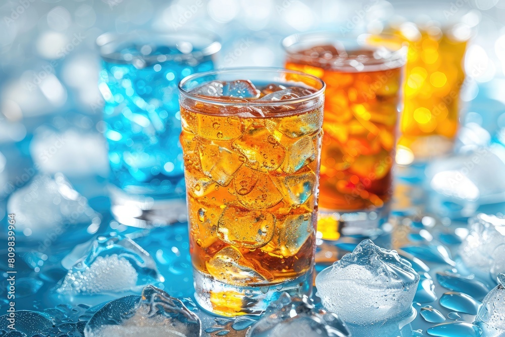Various cold drink cups and ice balls professional advertising food photography Various cold drink cups and ice balls professional advertising food photography