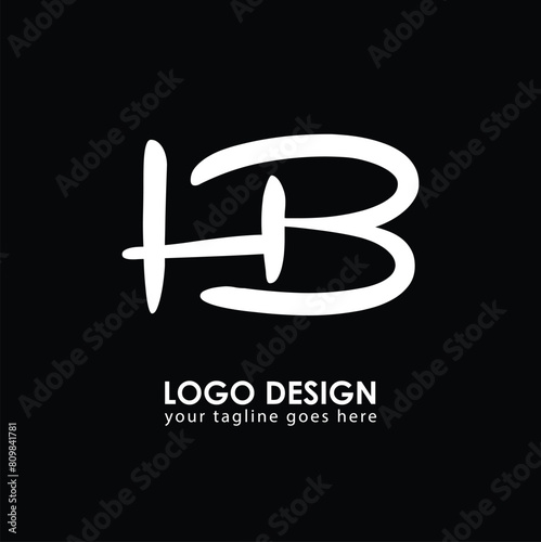 HB HB Logo Design, Creative Minimal Letter HB HB Monogram
