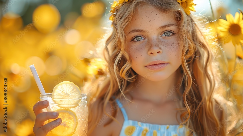 girl playing with autumn leaves