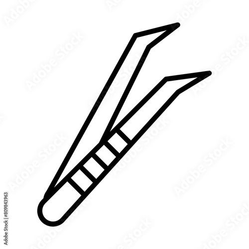 Tweezers line icon